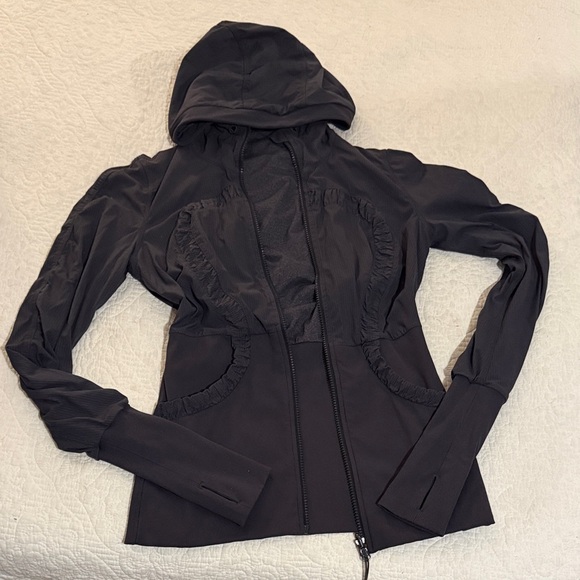 Dark Grey Reversible Lululemon Dance Studio Hooded Jacket - Picture 1 of 6